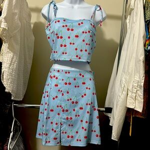 Cherries SHEIN set with skirt and top medium U.S. 6